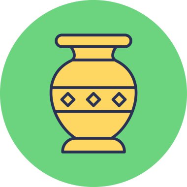 Vazo. Web simgesi basit illüstrasyon