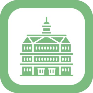 Royal Palace web simgesi, basit vektör illüstrasyonu