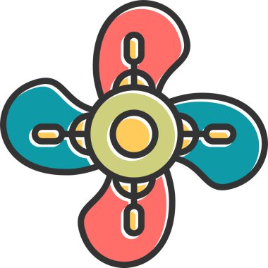 Çiçek simgesinin vektör illüstrasyonu