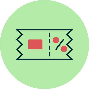 İndirim Coupon etiketi vektör illüstrasyonu
