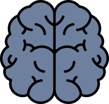 Beyin. Web simgesi basit illüstrasyon 