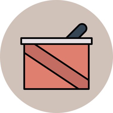 Konserve Gıda simgesi basit bir illüstrasyon