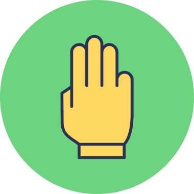 El hareketi simgesi, vektör illüstrasyonu