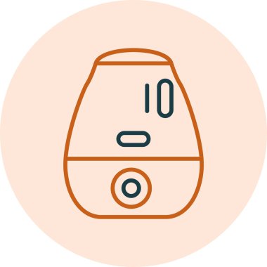 Nemlendirici ağ simgesinin vektör çizimi