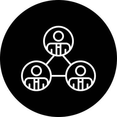 Topluluk. Web simgesi basit illüstrasyon