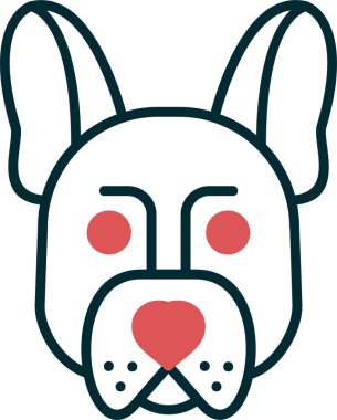 Uygulama veya web tasarımı için Fransız Bulldog simgesi, dijital arayüzlerinize biraz cazibe ve karakter katmak için mükemmel 