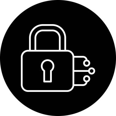 kilit web simge vektör çizim 