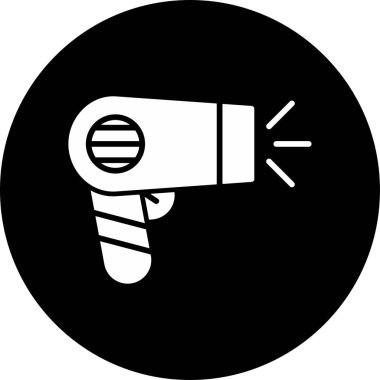 saç kurutma web simgesi vektör illüstrasyonu