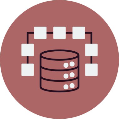 Yapılandırılmış veri simgesinin basit vektör illüstrasyonu