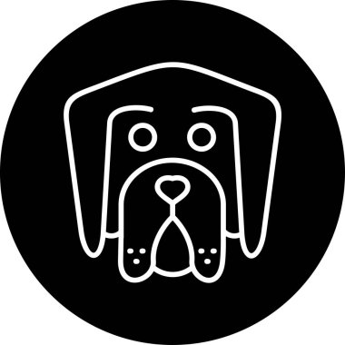 Newfoundland şirin köpek kafası ikonu 