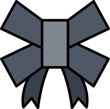 Kurdele yayı. Web simgesi basit illüstrasyon