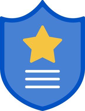 Polis rozeti. Web simgesi basit illüstrasyon