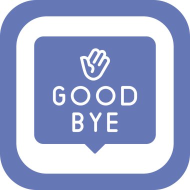Güle güle web simgesi vektör illüstrasyonu
