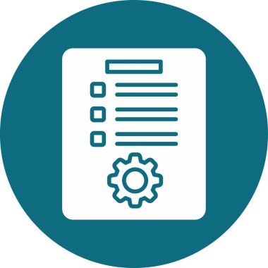 Minimalist bir dizaynda bir belge simgesinin vektör illüstrasyonu.