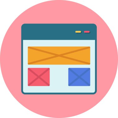 Mockup Design modern simgesinin vektör çizimi