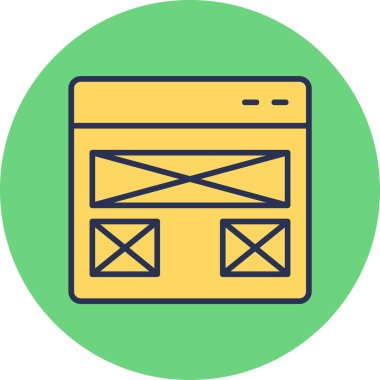 Mockup Design modern simgesinin vektör çizimi