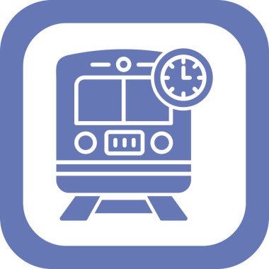 tren zaman çizelgesi web simgesi basit illüstrasyon