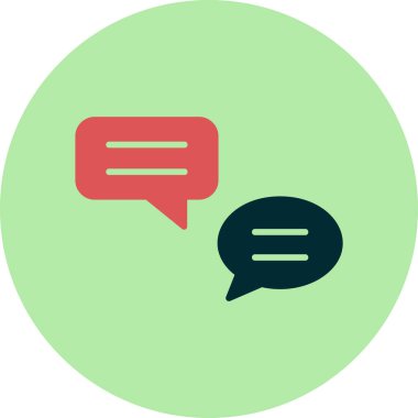 Konuşma baloncukları, iletiler, vektör illüstrasyonu