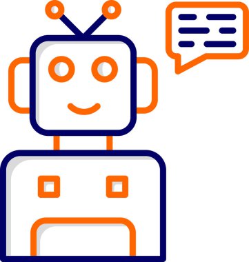 robot. Web simgesi basit illüstrasyon 