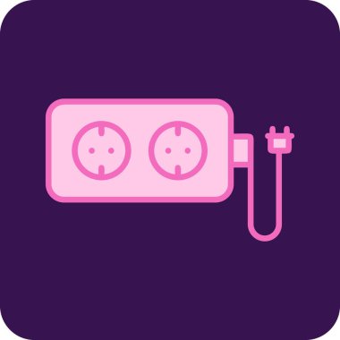 Doldurulmuş dış hat biçiminde soket simgesi