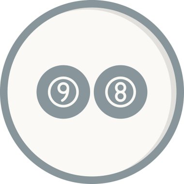 Bilardo web simgesi vektör illüstrasyonu