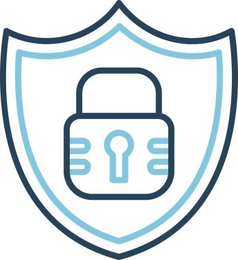 güvenlik veri koruma simgesi düz biçimli