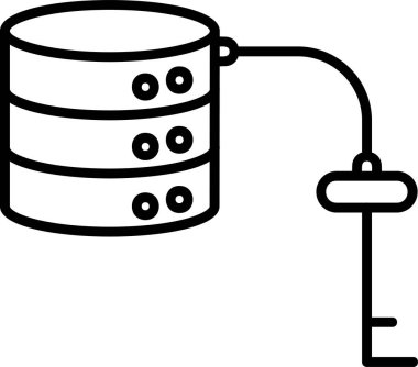 veritabanı simgesi, vektör illüstrasyonu basit tasarım