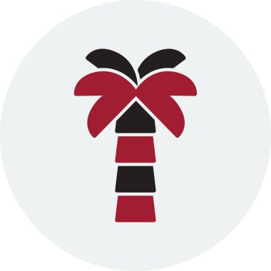 Palmiye ağacı ikonu vektör illüstrasyonu