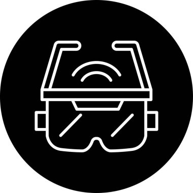 Ar Glasses Web simgesi vektör çizimi