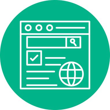 Web tarayıcı simgesi, vektör illüstrasyonu