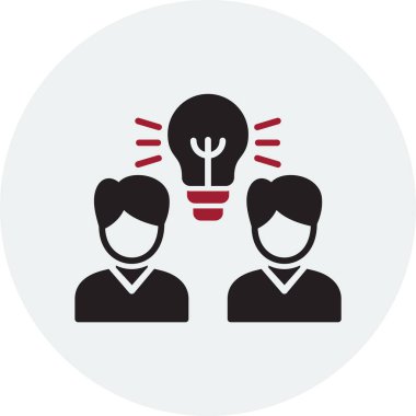 Beyin fırtınası. Web simgesi basit tasarım