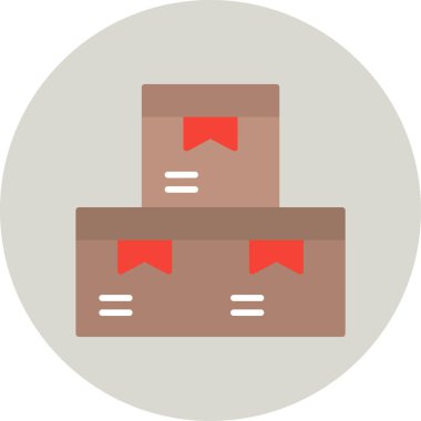 Kutular kargo simgesi vektör illüstrasyonu gönderiliyor 