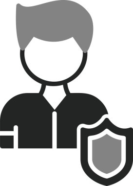 Man avatar simgesi, vektör illüstrasyonu 