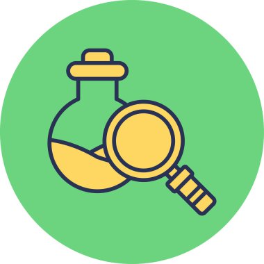 Kimyasal matara simgesi, vektör çizimi basit tasarım