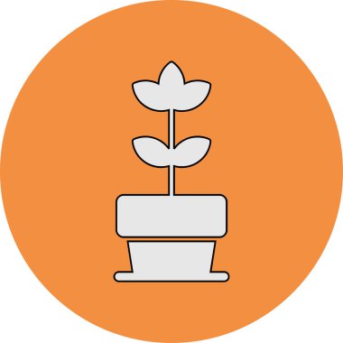 Çiçek. Web simgesi basit illüstrasyon