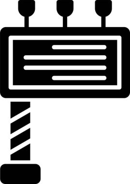 reklam panosu simgesi, vektör illüstrasyonu basit tasarım