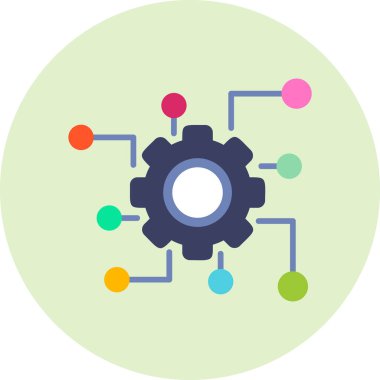 Otomasyon modern simgesinin vektör illüstrasyonu