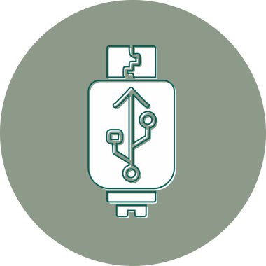 usb simgesi işaret vektör illüstrasyonu