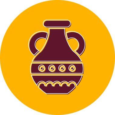 Vazo. Web simgesi basit illüstrasyon