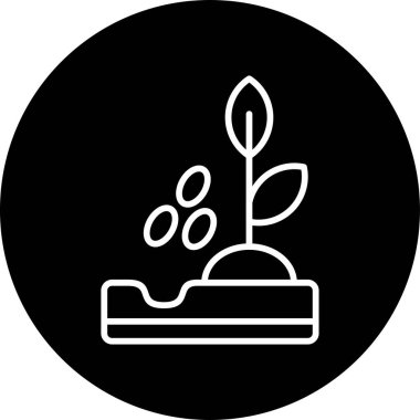 Bitki. Web simgesi basit illüstrasyon 