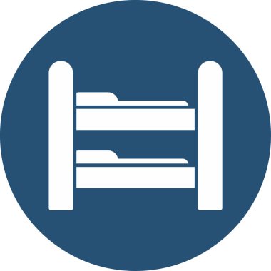 Bunk Bed web simgesi vektör illüstrasyonu