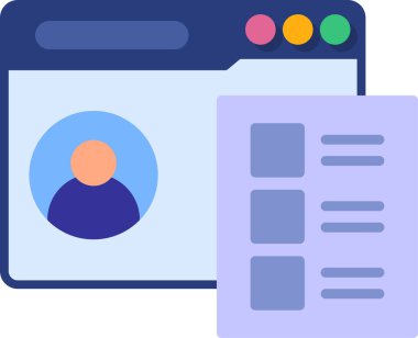 Anket web simgesi, basit vektör illüstrasyonu
