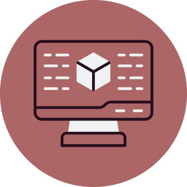 Dijital simge. Web tasarımı için özet çizim vektörü