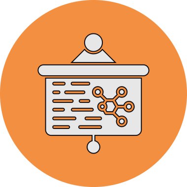 sunum simgesi, vektör illüstrasyonu basit tasarım