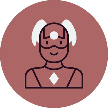 Süper kahraman ağ simgesi, vektör illüstrasyonu