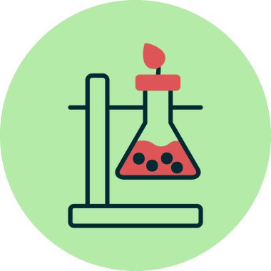 Kimyasal deney simgesinin vektör çizimi 