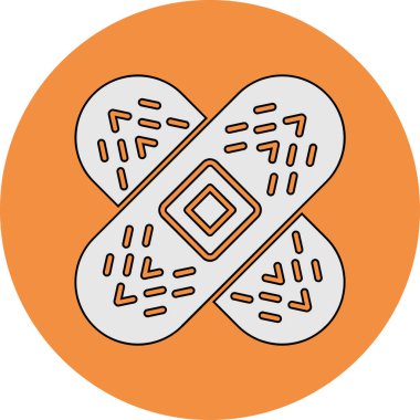 Bandaj web simgesi vektör illüstrasyonu