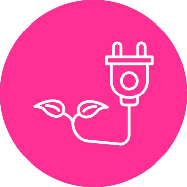  Eko Güç dolgu ikonu vektör çizimi