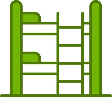 Bunk Bed web simgesi vektör illüstrasyonu