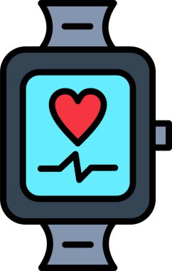 smartwatch simgesi, vektör illüstrasyonu basit tasarım